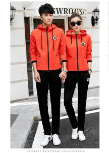 春季班服情侣运动套装 活力与时尚的完美结合